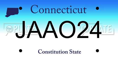 JAAO24 Connecticut License Plate