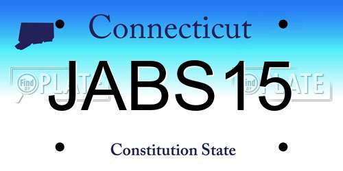 JABS15 Connecticut License Plate