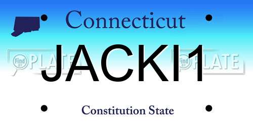 JACKI1 Connecticut License Plate