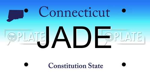 JADE Connecticut License Plate
