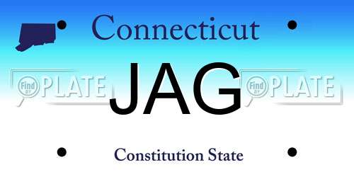 JAG Connecticut License Plate
