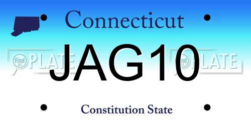 JAG10 Connecticut License Plate