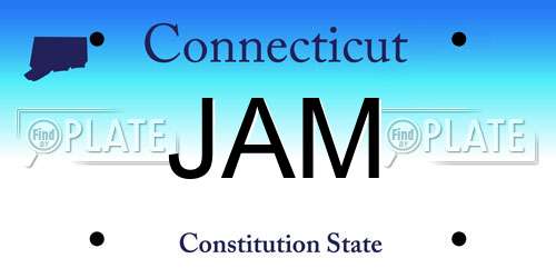 JAM Connecticut License Plate