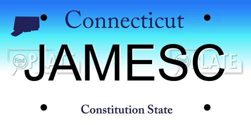 JAMESC Connecticut License Plate