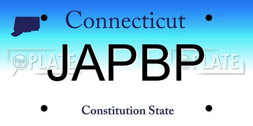 JAPBP Connecticut License Plate