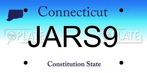 JARS9 Connecticut License Plate