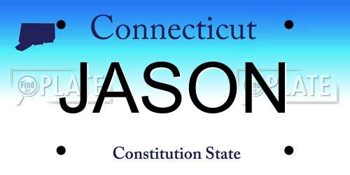 JASON Connecticut License Plate