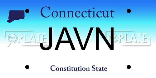 JAVN Connecticut License Plate