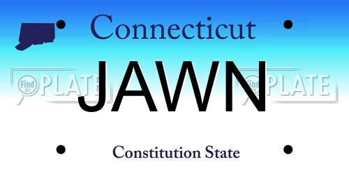 JAWN Connecticut License Plate