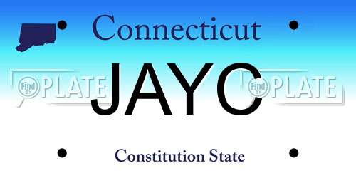 JAYC Connecticut License Plate