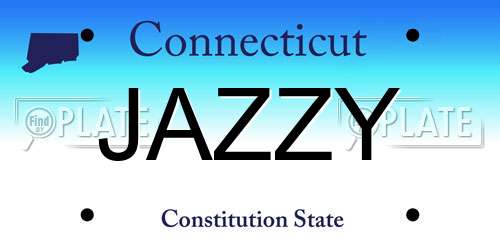 JAZZY Connecticut License Plate