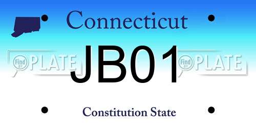 JB01 Connecticut License Plate