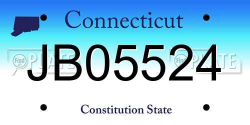 JB05524 Connecticut License Plate