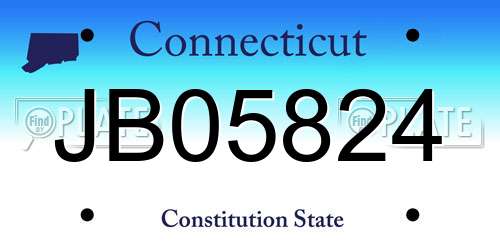 JB05824 Connecticut License Plate
