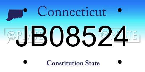JB08524 Connecticut License Plate