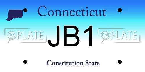 JB1 Connecticut License Plate