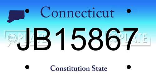 JB15867 Connecticut License Plate