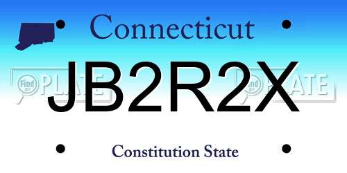 JB2R2X Connecticut License Plate