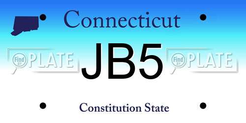 JB5 Connecticut License Plate
