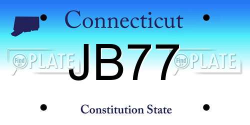 JB77 Connecticut License Plate