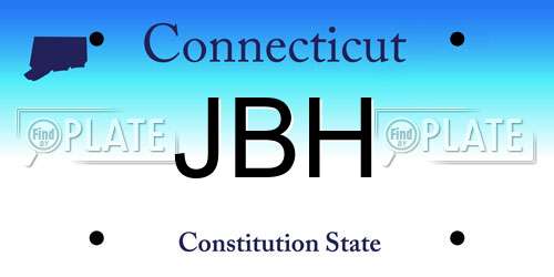 JBH Connecticut License Plate