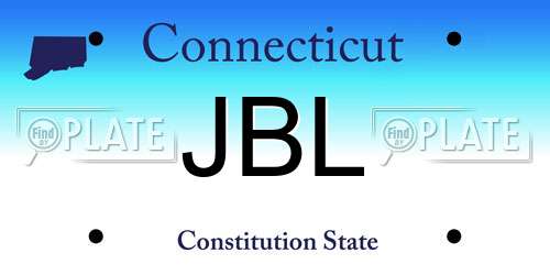JBL Connecticut License Plate