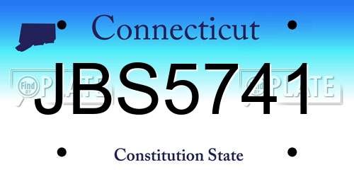 JBS5741 Connecticut License Plate