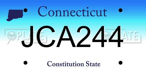 JCA244 Connecticut License Plate