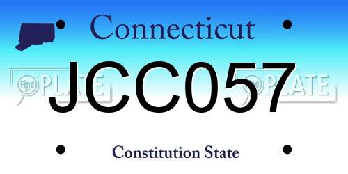 JCC057 Connecticut License Plate