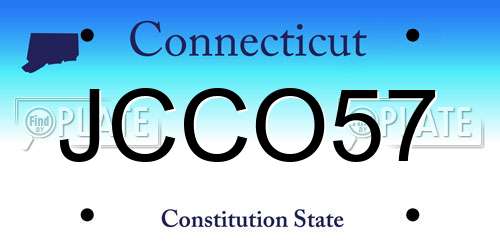 JCCO57 Connecticut License Plate