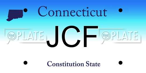 JCF Connecticut License Plate