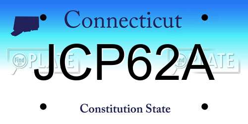 JCP62A Connecticut License Plate