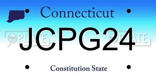 JCPG24 Connecticut License Plate