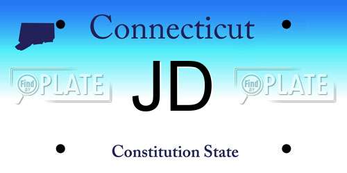 JD Connecticut License Plate