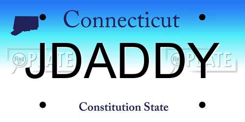 JDADDY Connecticut License Plate