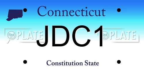 JDC1 Connecticut License Plate