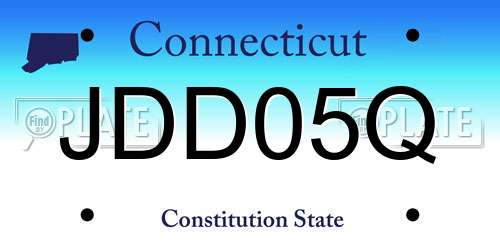 JDD05Q Connecticut License Plate