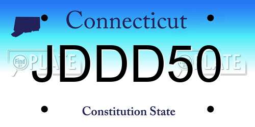 JDDD50 Connecticut License Plate