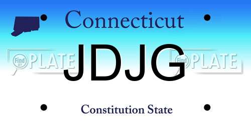 JDJG Connecticut License Plate