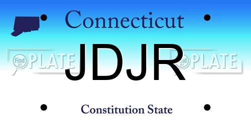 JDJR Connecticut License Plate