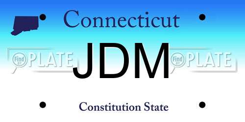 JDM Connecticut License Plate