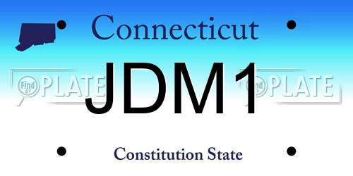 JDM1 Connecticut License Plate