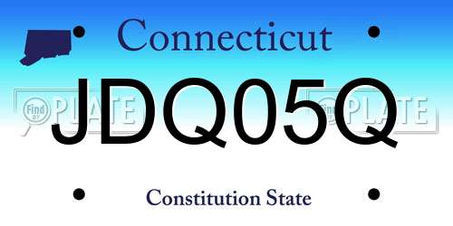 JDQ05Q Connecticut License Plate