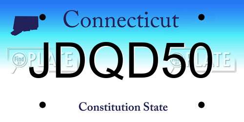 JDQD50 Connecticut License Plate