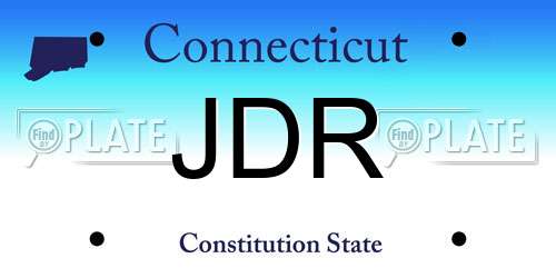 JDR Connecticut License Plate