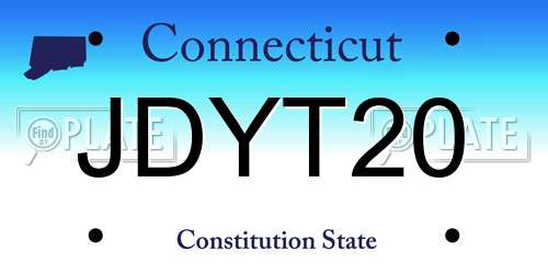 JDYT20 Connecticut License Plate