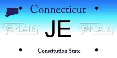 JE Connecticut License Plate