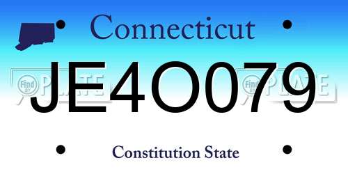 JE4O079 Connecticut License Plate