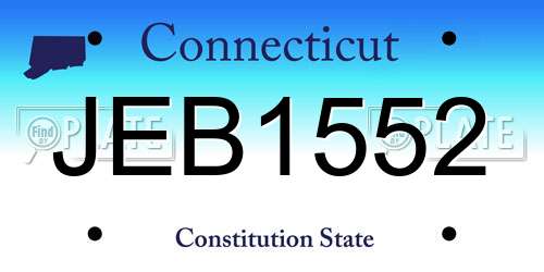 JEB1552 Connecticut License Plate