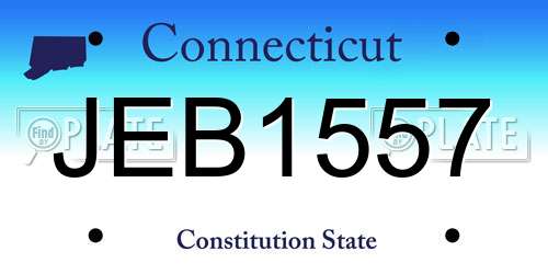 JEB1557 Connecticut License Plate